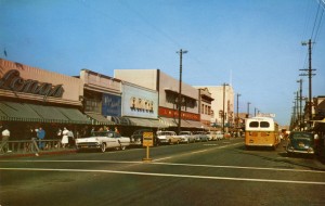 Popular shopping section, Park Street, Alameda, California, mailed 1961         